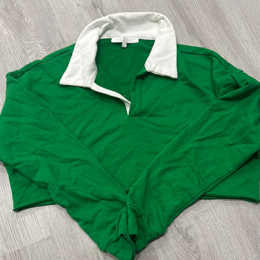 Green Collared Women's Top